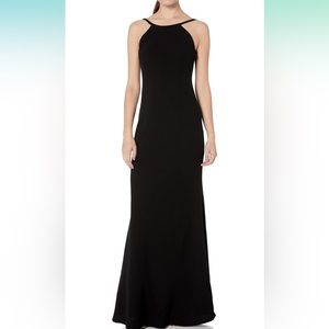 Calvin Klein Women’s Halter Neck Crepe Gown